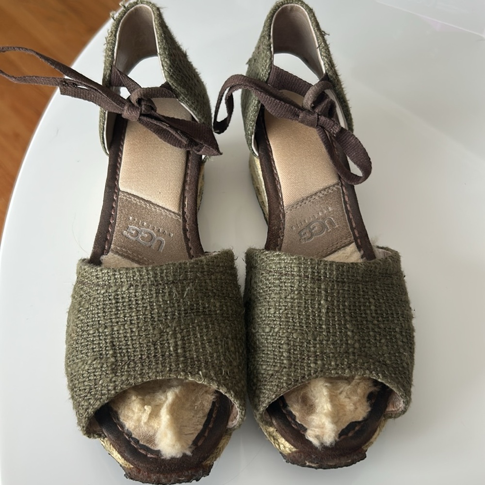 Women’s Ugg Delmar Espadrille Wedge Lace Up Sandal - Picture 2 of 9